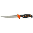 Buck Hookset 6" Freshwater Fillet Knife - 6" Flexible Satin Blade, Orange and Gey Reinforced Handle
